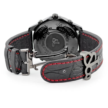 腕時計 ジェイコブ JACOB&CO 5タイムゾーン 47mm スカル リミテッド JC-SKULL9 クオーツ メンズ 純正ダイヤ 骸骨 ドクロ GMT 限定