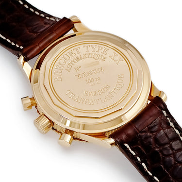 腕時計 ブレゲ BREGUET タイプXX トランスアトランティック 3820BR BR3820/F2/9W6 自動巻き メンズ K18PG無垢 フライバック クロノグラフ