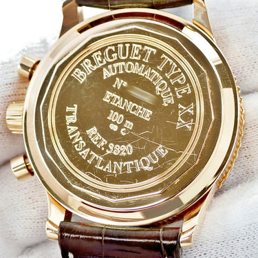 腕時計 ブレゲ BREGUET タイプXX トランスアトランティック 3820BR BR3820/F2/9W6 自動巻き メンズ K18PG無垢 フライバック クロノグラフ