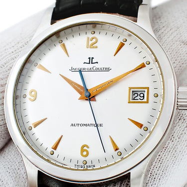 腕時計 ジャガールクルト JAEGER LECOULTRE マスター コントロール 140.6.89 自動巻き メンズ Pt950無垢 プラチナ デイト シルバー 限定