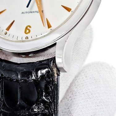腕時計 ジャガールクルト JAEGER LECOULTRE マスター コントロール 140.6.89 自動巻き メンズ Pt950無垢 プラチナ デイト シルバー 限定