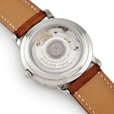 腕時計 エルメス HERMES クリッパー GMT パワーリザーブ CL5.710 自動巻き メンズ ドゥブルトゥール ホワイト アラビア デイト