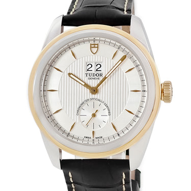 腕時計 チュードル TUDOR グラマー ダブルデイト 57103 自動巻き メンズ I番 K18YG×SS シルバー スモールセコンド チューダー