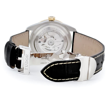 腕時計 チュードル TUDOR グラマー ダブルデイト 57103 自動巻き メンズ I番 K18YG×SS シルバー スモールセコンド チューダー