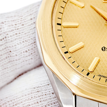 腕時計 グランドセイコー Grand Seiko 9Fクォーツ SBGX036 9F62-0A70 クオーツ メンズ K18YG×SS コンビ デイト ギョーシェ 十二角形