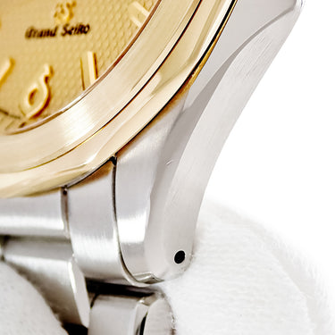 腕時計 グランドセイコー Grand Seiko 9Fクォーツ SBGX036 9F62-0A70 クオーツ メンズ K18YG×SS コンビ デイト ギョーシェ 十二角形