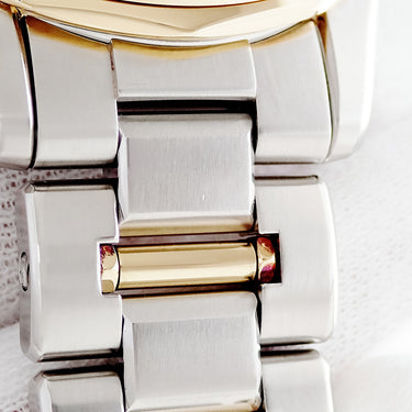 腕時計 グランドセイコー Grand Seiko 9Fクォーツ SBGX036 9F62-0A70 クオーツ メンズ K18YG×SS コンビ デイト ギョーシェ 十二角形