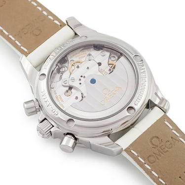 腕時計 オメガ OMEGA デ ヴィル コーアクシャル クロノグラフ 4877.74.34 自動巻き レディース 純正ダイヤ ピンク シェル