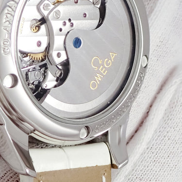 腕時計 オメガ OMEGA デ ヴィル コーアクシャル クロノグラフ 4877.74.34 自動巻き レディース 純正ダイヤ ピンク シェル