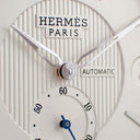 腕時計 エルメス HERMES ドレサージュ DR5.71B 自動巻き メンズ シルバー スモールセコンド シースルーバック アラビア バー