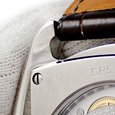 腕時計 エルメス HERMES ドレサージュ DR5.71B 自動巻き メンズ シルバー スモールセコンド シースルーバック アラビア バー