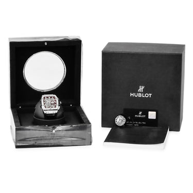 腕時計 ウブロ HUBLOT スピリット オブ ビッグバン チタニウム パヴェ 601.NX.0173.LR.1704 自動巻き メンズ 純正ダイヤ デイト