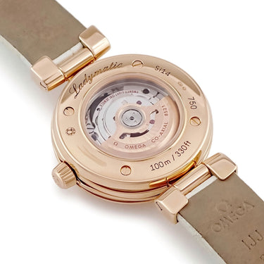 腕時計 オメガ OMEGA デ ヴィル レディマティック 425.63.34.20.55.001 自動巻き レディース K18RG無垢 純正ダイヤ 白 シェル