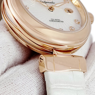腕時計 オメガ OMEGA デ ヴィル レディマティック 425.63.34.20.55.001 自動巻き レディース K18RG無垢 純正ダイヤ 白 シェル