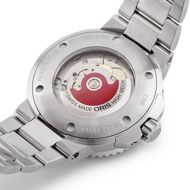 腕時計 オリス ORIS アクイス デイト レリーフ 01 733 7766 4158 自動巻き メンズ チェリー レッド 逆回転防止ベゼル