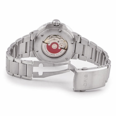 腕時計 オリス ORIS アクイス デイト レリーフ 01 733 7766 4158 自動巻き メンズ チェリー レッド 逆回転防止ベゼル