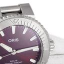 腕時計 オリス ORIS アクイス デイト レリーフ 01 733 7766 4158 自動巻き メンズ チェリー レッド 逆回転防止ベゼル