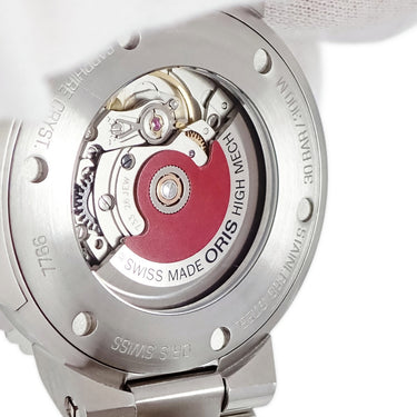 腕時計 オリス ORIS アクイス デイト レリーフ 01 733 7766 4158 自動巻き メンズ チェリー レッド 逆回転防止ベゼル