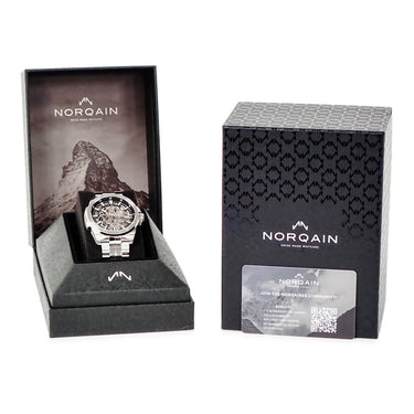 腕時計 ノルケイン NORQAIN インディペンデンス 22 スケルトン 42mm N3000S03A/301/102SI 自動巻き メンズ シースルー バー