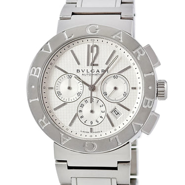 腕時計 ブルガリ BVLGARI ブルガリブルガリ クロノグラフ BB42SSCH AUTO 自動巻き メンズ シルバー デイト スモールセコンド