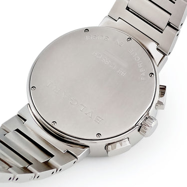 腕時計 ブルガリ BVLGARI ブルガリブルガリ クロノグラフ BB42SSCH AUTO 自動巻き メンズ シルバー デイト スモールセコンド