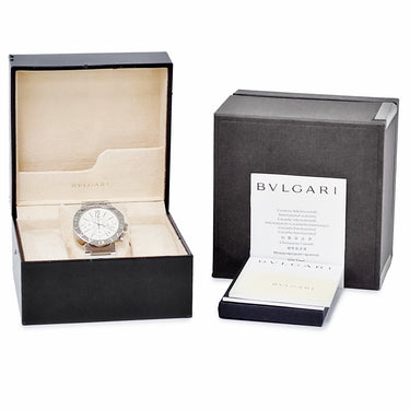 腕時計 ブルガリ BVLGARI ブルガリブルガリ クロノグラフ BB42SSCH AUTO 自動巻き メンズ シルバー デイト スモールセコンド