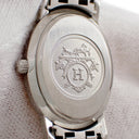 腕時計 エルメス HERMES クリッパー オーバル CO1.220 CO1.220.220/3787 クオーツ レディース シルバー ギョーシェ 楕円形