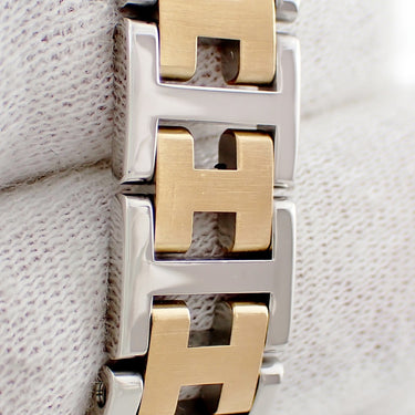 腕時計 エルメス HERMES クリッパー オーバル CO1.220 CO1.220.220/3787 クオーツ レディース シルバー ギョーシェ 楕円形