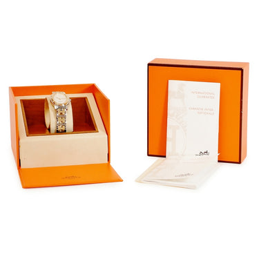 腕時計 エルメス HERMES クリッパー オーバル CO1.220 CO1.220.220/3787 クオーツ レディース シルバー ギョーシェ 楕円形