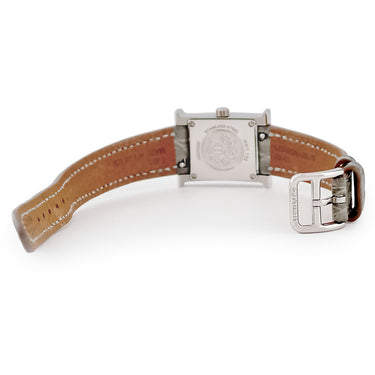 腕時計 エルメス HERMES Hウォッチ ミニ TPM HH1.132 W057239WW00 クオーツ レディース 純正ダイヤ ホワイト シェル スクエア