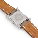 腕時計 エルメス HERMES Hウォッチ PM HH1.210 クオーツ レディース ホワイト アラビア スクエア H型 ギョーシェ