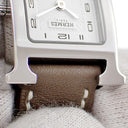 腕時計 エルメス HERMES Hウォッチ PM HH1.210 クオーツ レディース ホワイト アラビア スクエア H型 ギョーシェ