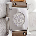 腕時計 エルメス HERMES Hウォッチ PM HH1.210 クオーツ レディース ホワイト アラビア スクエア H型 ギョーシェ