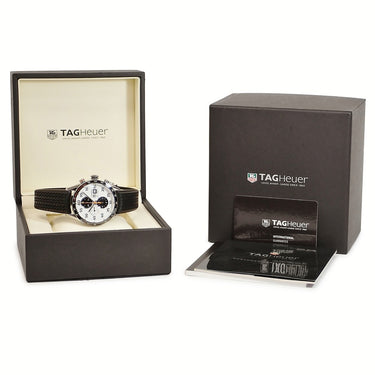 腕時計 タグホイヤー TAG Heuer カレラ 1887 クロノグラフ マクラーレン 40周年記念 CAR2A12.FT6033 自動巻き メンズ ホワイト 限定