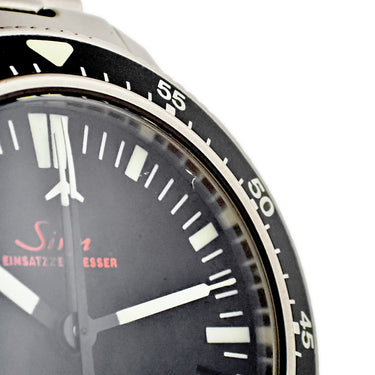 腕時計 ジン SINN クロノグラフ ミッションタイマー 503.EZM-1 自動巻き メンズ ブラック 9時位置リューズ デイト 回転ベゼル