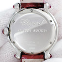 腕時計 ショパール CHOPARD ハッピースポーツ 27/8238-21 クオーツ レディース 純正ダイヤ&ルビー ピンク シェル ムービングハート