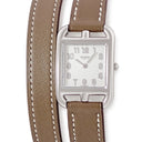 腕時計 エルメス HERMES ケープコッド PM CC1.210a 040246WW00 クオーツ レディース ドゥブルトゥール シルバー スクエア