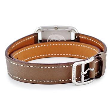 腕時計 エルメス HERMES ケープコッド PM CC1.210a 040246WW00 クオーツ レディース ドゥブルトゥール シルバー スクエア