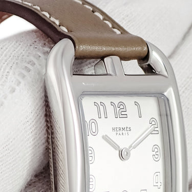腕時計 エルメス HERMES ケープコッド PM CC1.210a 040246WW00 クオーツ レディース ドゥブルトゥール シルバー スクエア