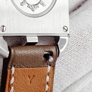 腕時計 エルメス HERMES ケープコッド PM CC1.210a 040246WW00 クオーツ レディース ドゥブルトゥール シルバー スクエア