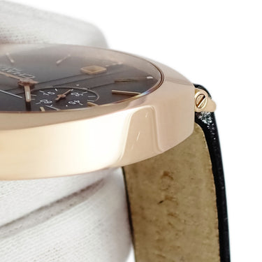 腕時計 ショーメ CHAUMET ダンディ パワーリザーブインジケーター W11884-25B 手巻き メンズ K18PG無垢 ブラック デイト 限定