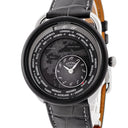 腕時計 エルメス HERMES アルソー ル タン ヴォヤジャー AR10.741.330 自動巻き メンズ Pt950×チタン プラチナ コンビ 黒 GMT