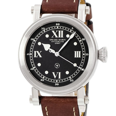 腕時計 スピーク・マリン SPEAKA-MARIN スピリット マーク2 自動巻き メンズ ブラック 黒 ローマン ドット ラウンド MKII