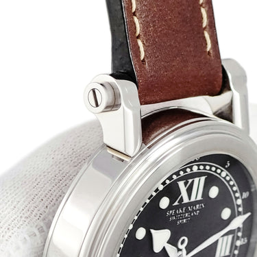 腕時計 スピーク・マリン SPEAKA-MARIN スピリット マーク2 自動巻き メンズ ブラック 黒 ローマン ドット ラウンド MKII