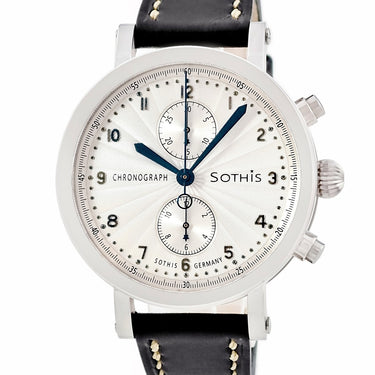 腕時計 ソーティス Sothis ペガサス クロノグラフ 029002-S 自動巻き メンズ シルバー ギョーシェ 青針 アラビア 限定