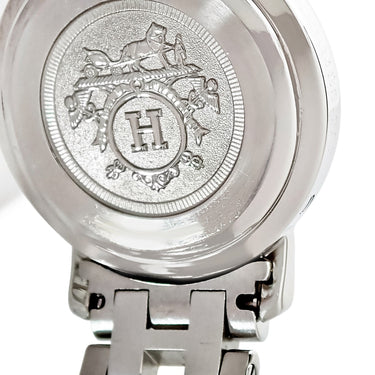 腕時計 エルメス HERMES クリッパー CL4.220 クオーツ レディース ベージュ クリーム デイト アラビア Hマークブレス