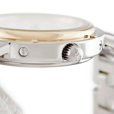 腕時計 エルメス HERMES クリッパー CL4.220 CL4.220.130/3752 クオーツ レディース ホワイト デイト アラビア Hマークブレス