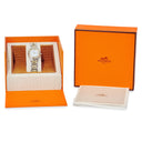 腕時計 エルメス HERMES クリッパー CL4.220 CL4.220.130/3752 クオーツ レディース ホワイト デイト アラビア Hマークブレス
