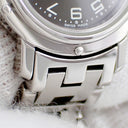 腕時計 エルメス HERMES クリッパー CL4.210 クオーツ レディース グレー デイト アラビア ラウンド サンレイ