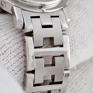 腕時計 エルメス HERMES クリッパー CL4.210 クオーツ レディース グレー デイト アラビア ラウンド サンレイ